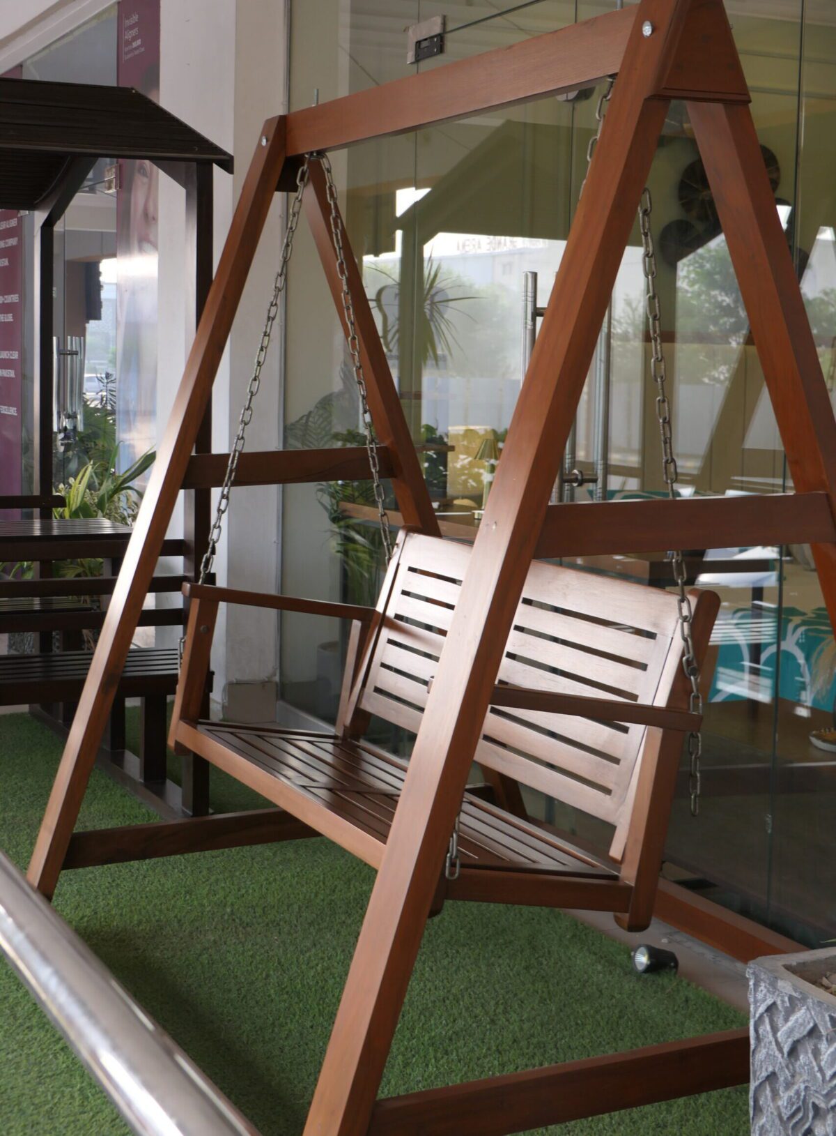 P1210022 Wooden Swing Bench