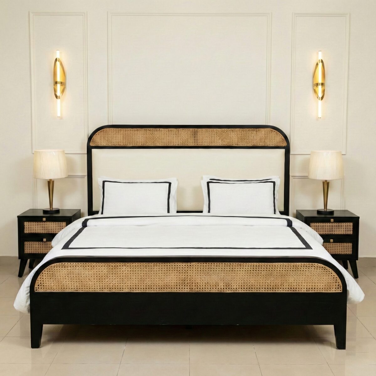 cane-bedset-bed Cane Bed Set
